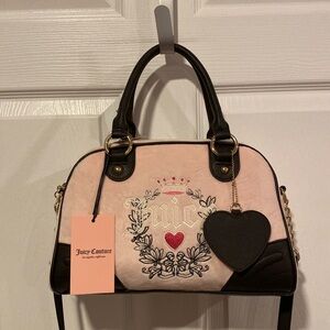 BNWT JUICY COUTURE HERITAGE Bowlers Satchel in Powder Blush